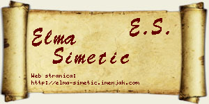 Elma Simetić vizit kartica